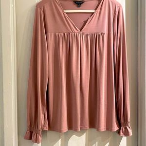 Pale Peach Long Sleeve Lucky Boho Blouse
